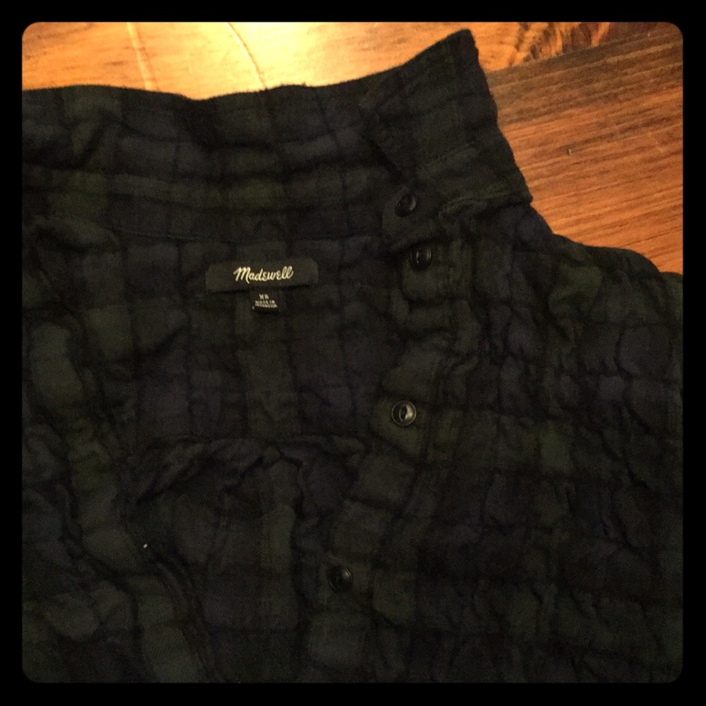 Madewell checkered shirt stress